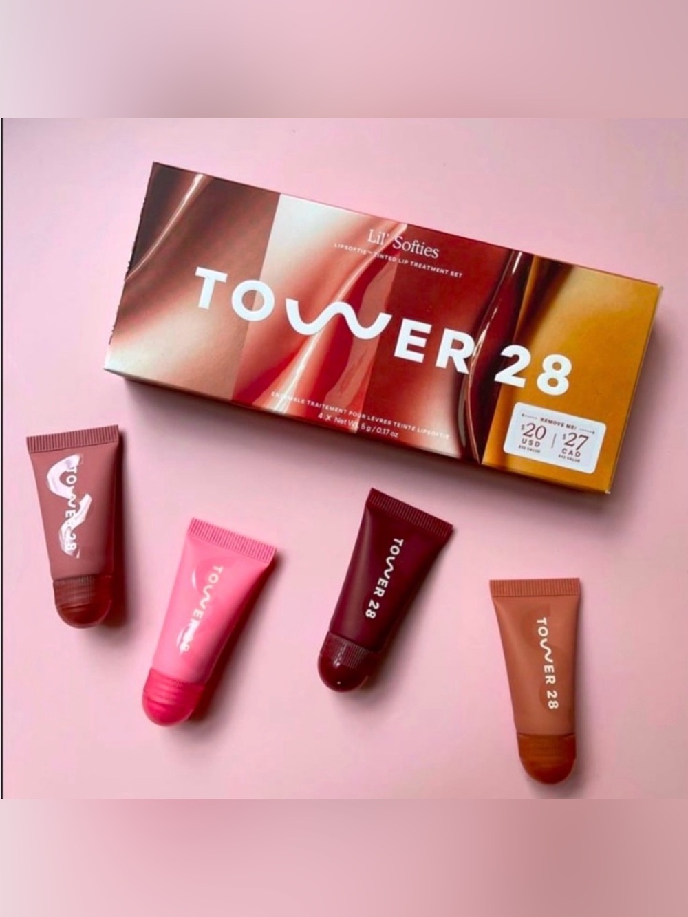 Tower 28 Lil Softies Tinted Lip Treatment Set Lmt. Ed. 0.17oz/5g NIB Sold Out